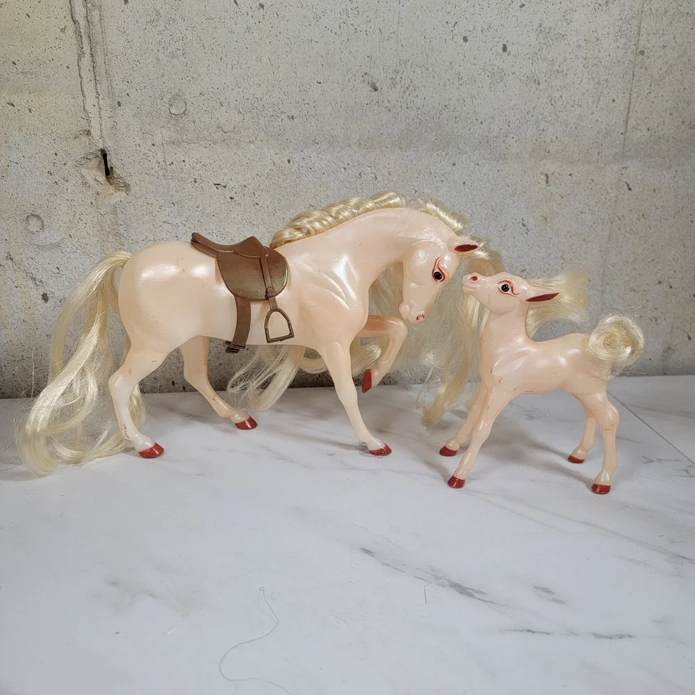 Vintage Breyer Reeves Horse Red Eye Liner Hooves‎ Mare Foal
